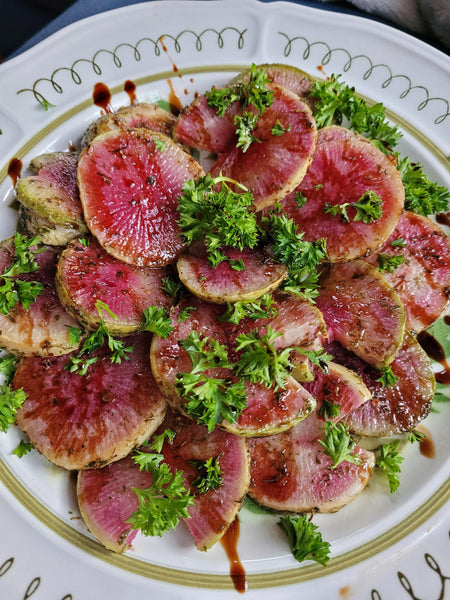 Simply Roasted Watermelon Radish